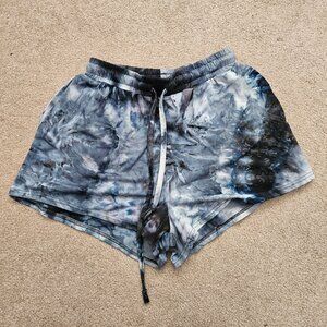 Streetware Society - Size S‎ - TieDye Blue & Grey Shorts with pockets